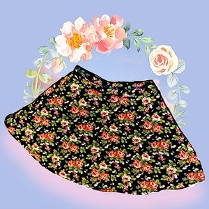 SOLD Forever 21 Floral Skater Skirt Size Small